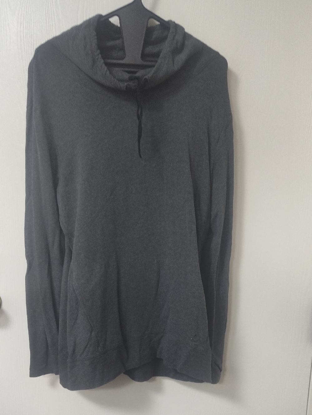 Cuddl Duds Men's Dark Charcoal Hooded Crewneck Sweater